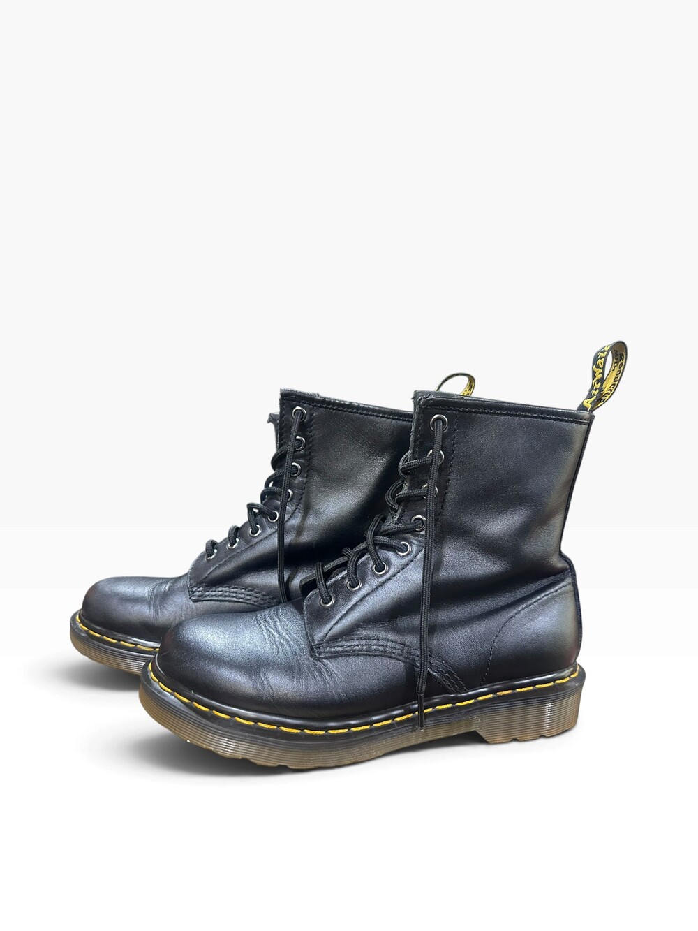 Dr. Martens 1460 W Boots Size 8 Women's Black Leather Lace-Up